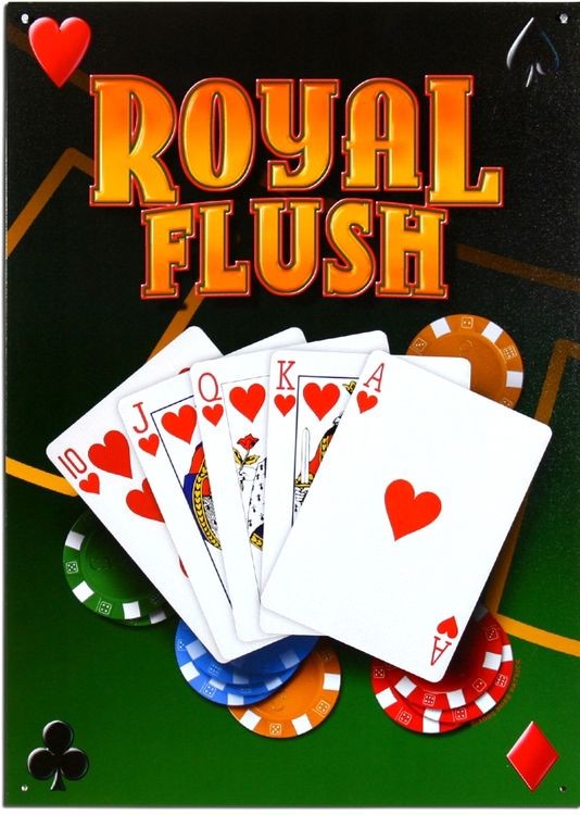 signs 4 fun Royal Flush Metal Sign
