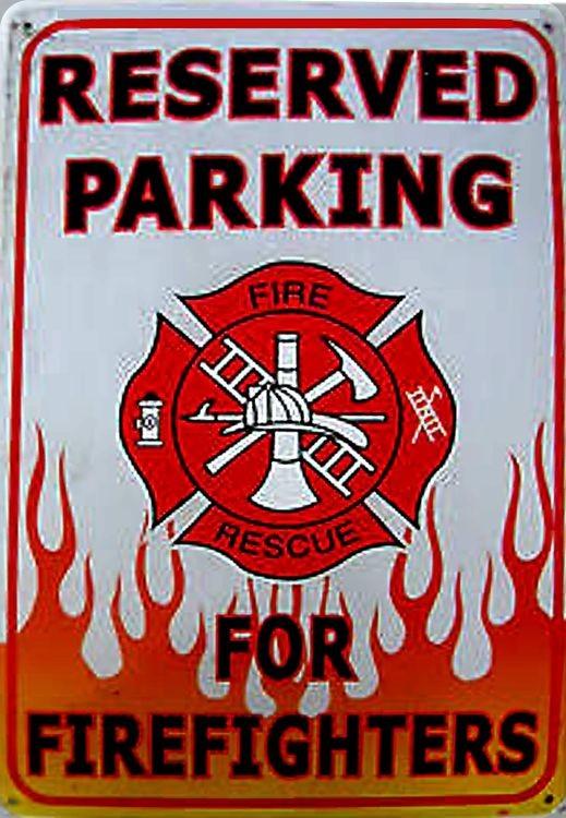 signs 4 fun RP Firefighter Parking Metal Sign