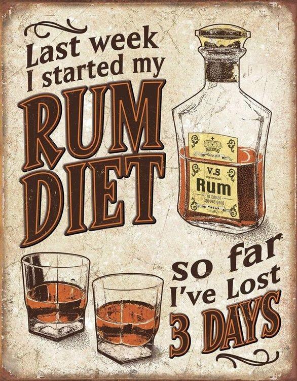 signs 4 fun Rum Diet Metal Tin Sign