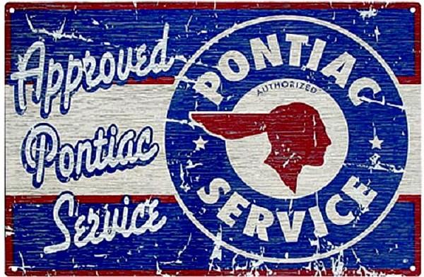 signs 4 fun Rustic Pontiac Service Metal Sign