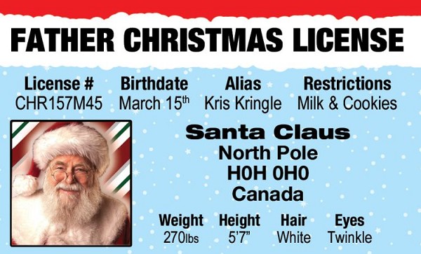 signs 4 fun Santa Claus ID