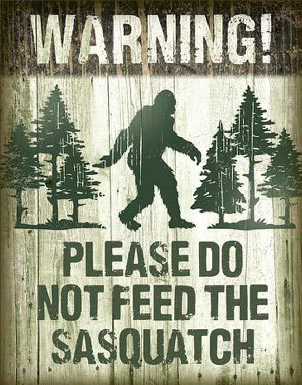 signs 4 fun Sasquatch - Don't Feed Metal Sign