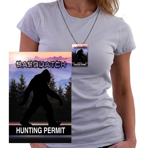 signs 4 fun Sasquatch Hunter ID Necklace