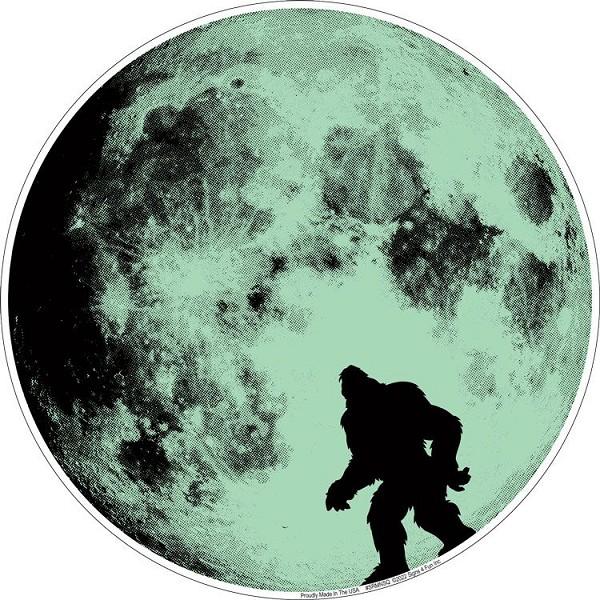 signs 4 fun Sasquatch Moon Glow Round Sign