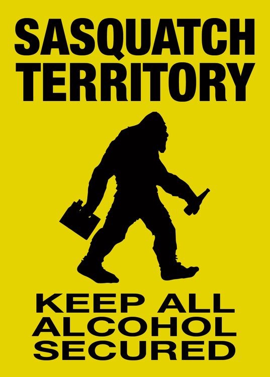 signs 4 fun Sasquatch Territory Magnet