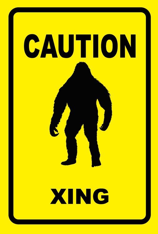 signs 4 fun Sasquatch Xing Magnet
