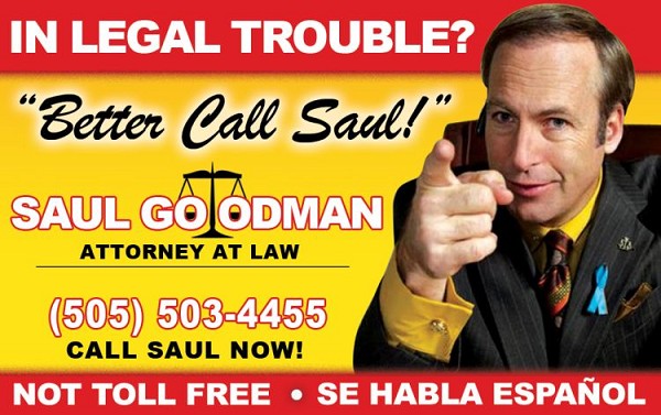 signs 4 fun Saul Goodman ID