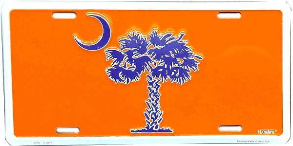 signs 4 fun SC Orange Palmetto License Plate