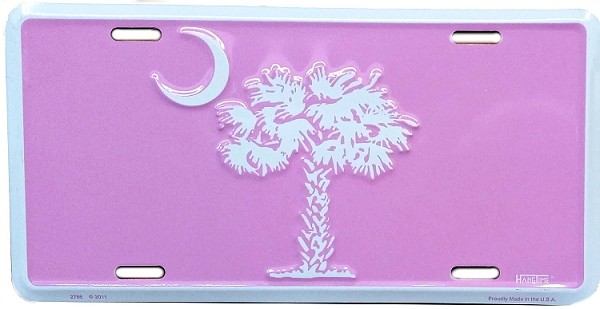 signs 4 fun SC Pink Palmetto License Plate