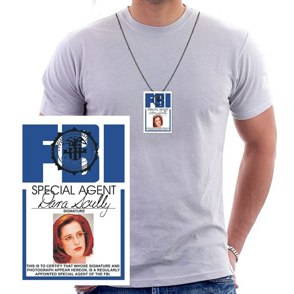 signs 4 fun Scully FBI ID Necklace