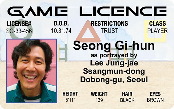 signs 4 fun Seong Gi-hun - Squid Game ID
