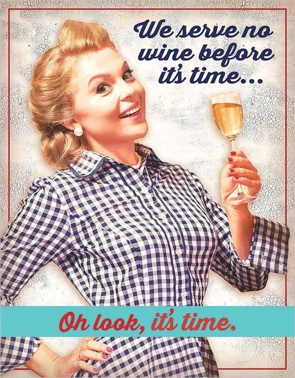 signs 4 fun Serve No Wine Metal Sign