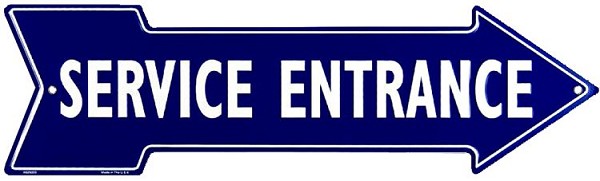 signs 4 fun Service Entrance Arrow Sign