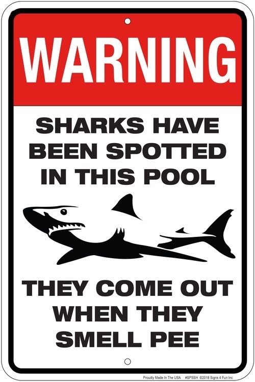 signs 4 fun Sharks Spotted Sm. Parking Sign
