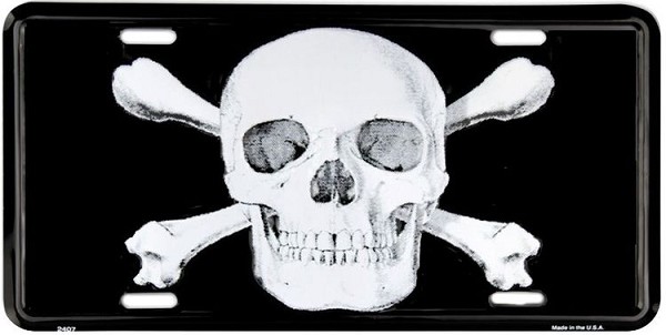 signs 4 fun Skull & Crossbones License Plate