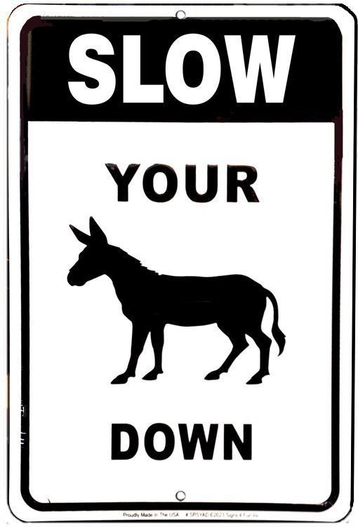 signs 4 fun Slow Your Ass Small Parking Sign