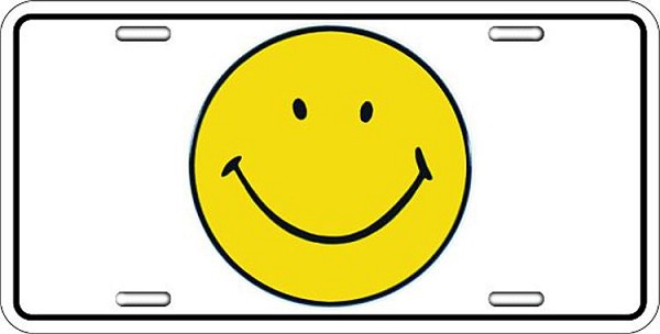 signs 4 fun Smiley Face License Plate