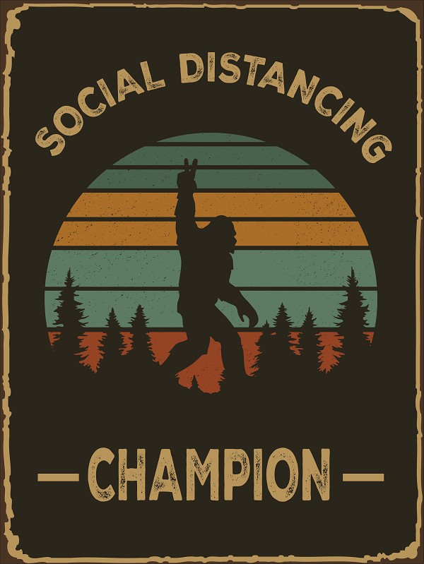 signs 4 fun Social Distancing Champ Metal Sign