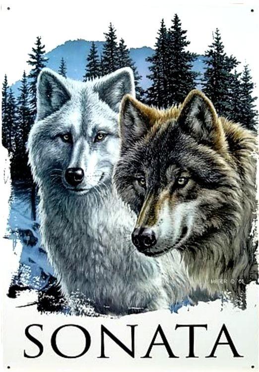 signs 4 fun Sonata - Meger - Wolves Metal Sign