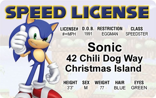 signs 4 fun Sonic the Hedgehog