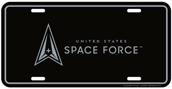 signs 4 fun Space Force License Plate