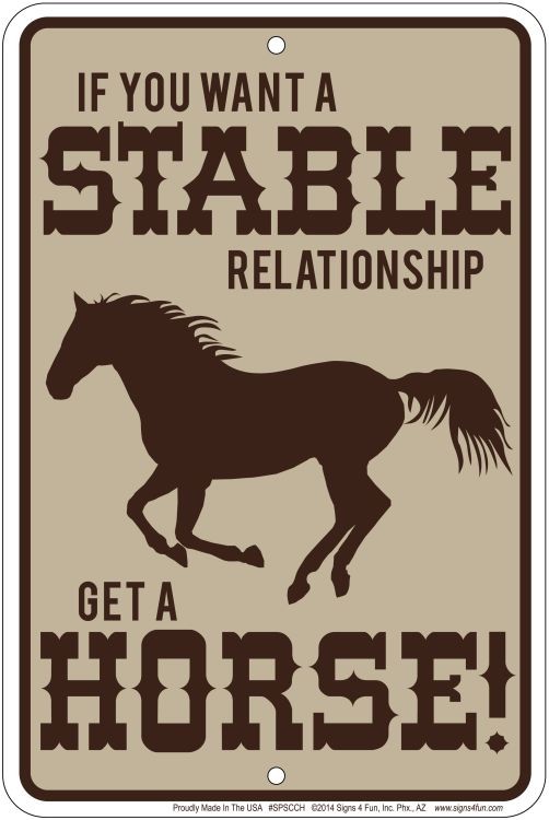 signs 4 fun Stable Relationship Sm. Parking Sign