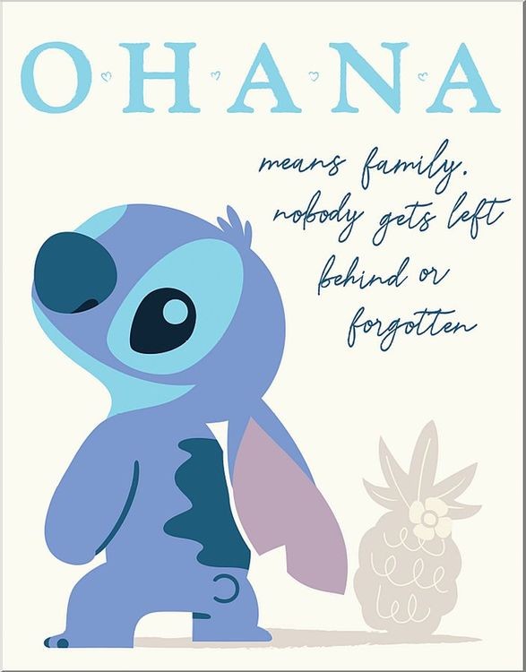 signs 4 fun Stitch Ohana Metal Tin Sign