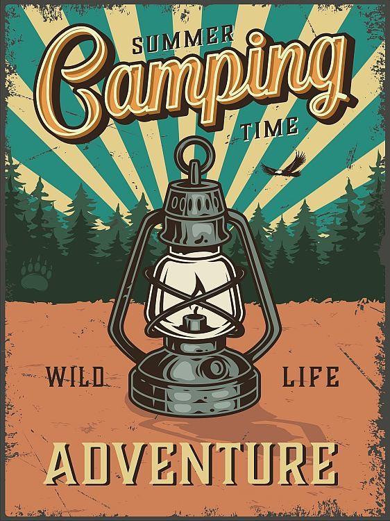 signs 4 fun Summer Camping Time Small Sign