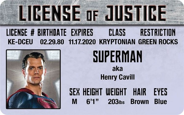 signs 4 fun Superman - Henry Cavill ID