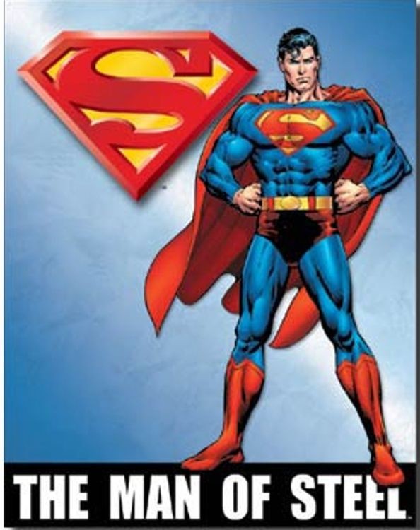 signs 4 fun Superman of Steel Metal Tin Sign