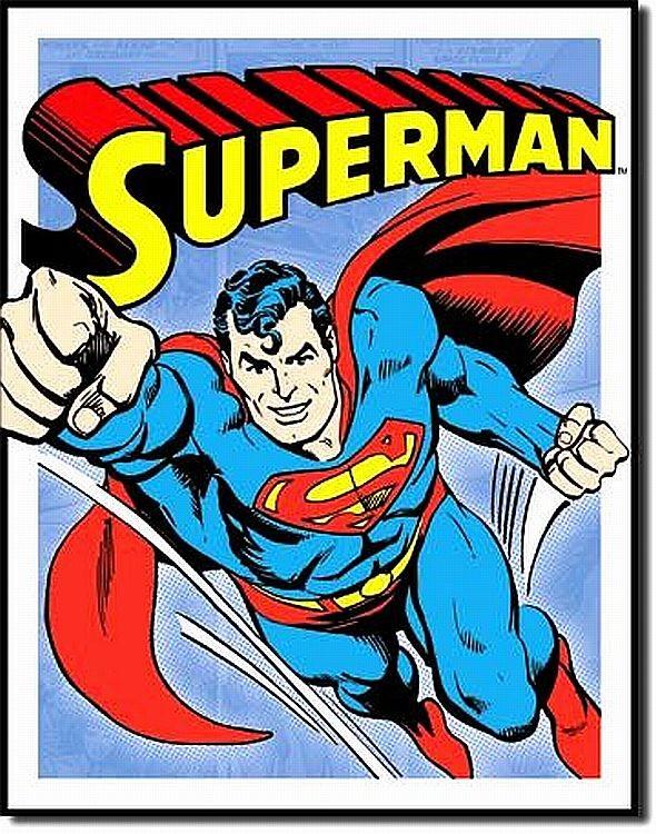 signs 4 fun Superman Retro Metal Sign