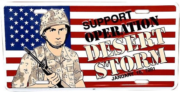 signs 4 fun Support Desert Storm License Plate