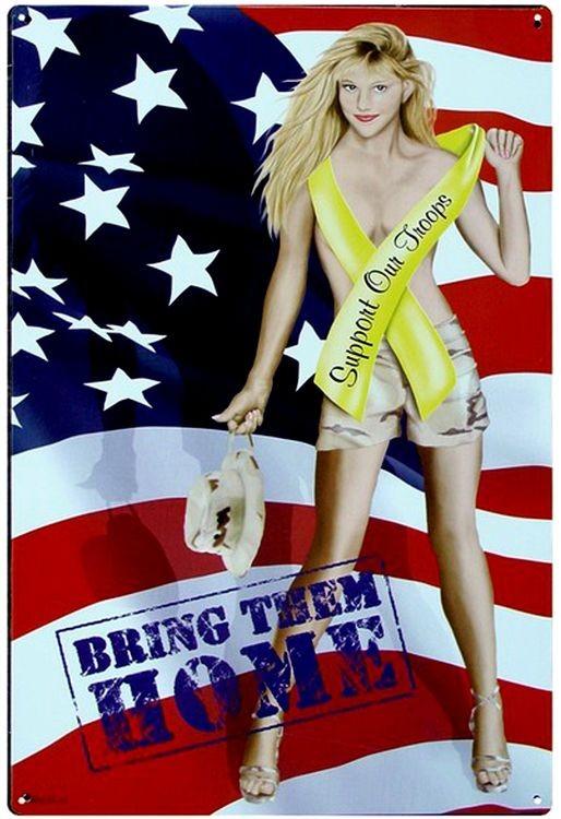 signs 4 fun Support Our Troops Metal Sign