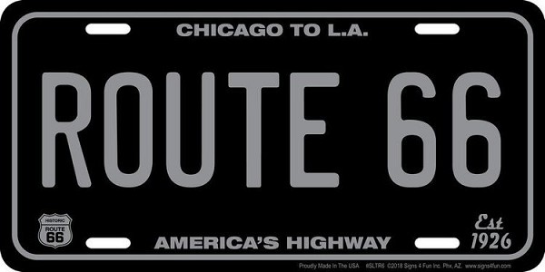 signs 4 fun Tactical Route 66 Plate License Plate
