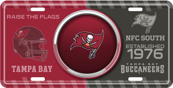 signs 4 fun Tampa Bay Bucs Bullseye License Plate