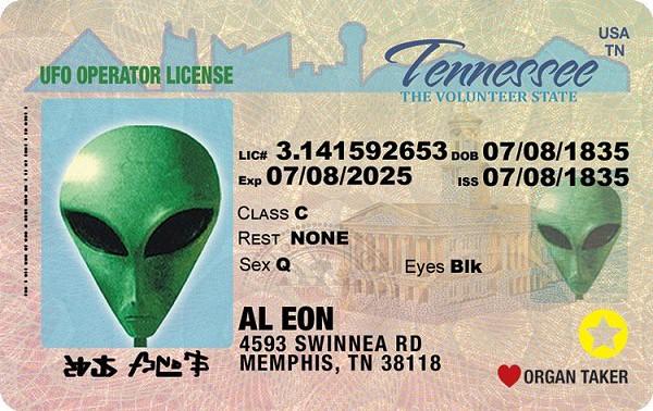 signs 4 fun Tennessee Alien ID