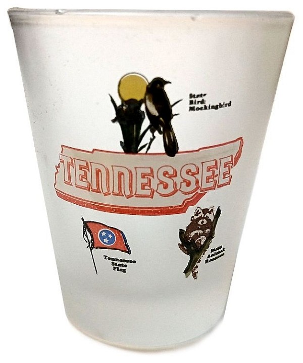 signs 4 fun Tennessee Frosted Map Shot Glass