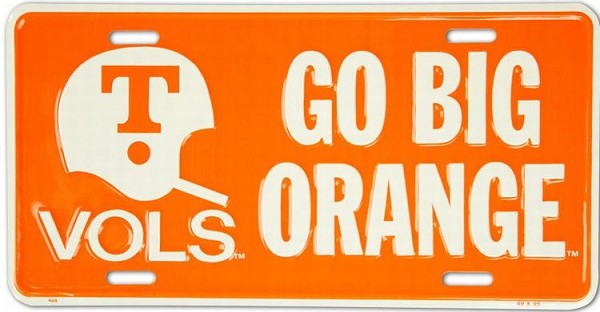 signs 4 fun Tennessee Go Big Orange License Plate