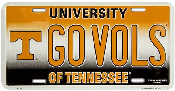 signs 4 fun Tennessee Go Volunteers License Plate