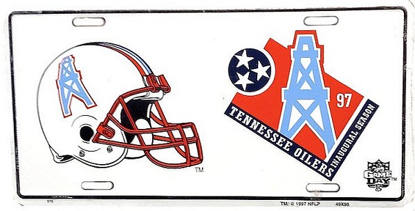 signs 4 fun Tennessee Oilers License Plate