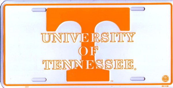 signs 4 fun Tennessee Univ. Big Org T License Plate