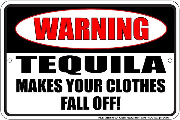 signs 4 fun Tequila Clothes Sm. Parking Sign