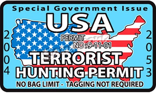 signs 4 fun Terrorist Small Sticker