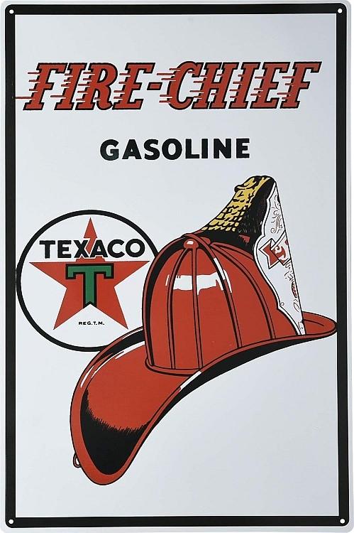 signs 4 fun Texaco - Fire Chief Metal Sign