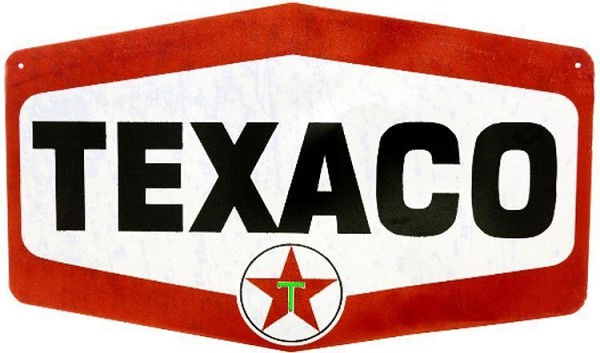 signs 4 fun Texaco Hexagon Die Cut Sign