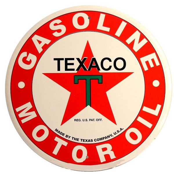 signs 4 fun Texaco Logo 12 inch Round Sign