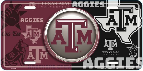 signs 4 fun Texas A&M Bullseye License Plate