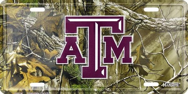 signs 4 fun Texas A&M Realtree Camo License Plate