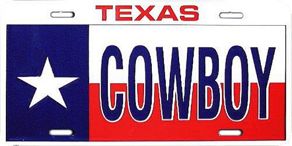 signs 4 fun Texas Cowboy License Plate