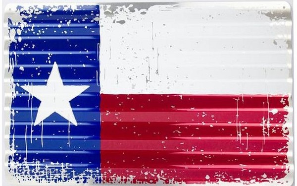 signs 4 fun Texas Flag Corrugated Large Sign